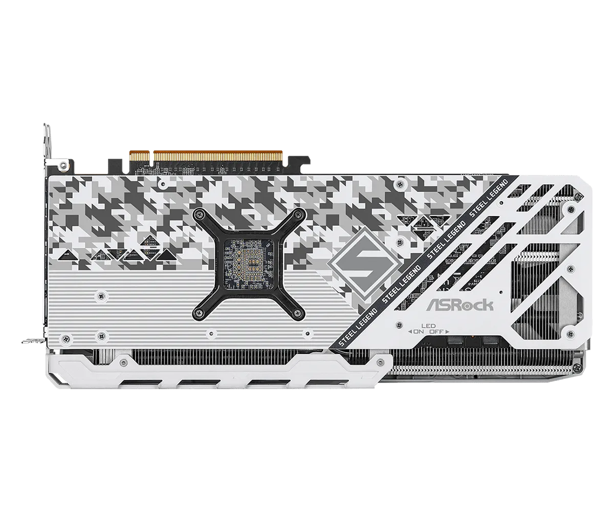 Asrock Graphic Card AMD Radeon RX 7800 XT Steel Legend 16GB DDR6 OC Dual Fan view 6